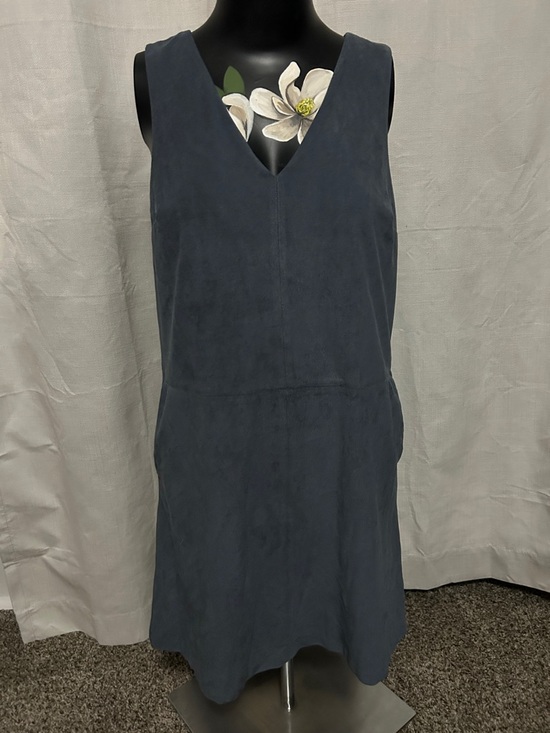 1. State Dresses & Skirts - 1. State Sleeveless V-Neck Navy Suede Dress